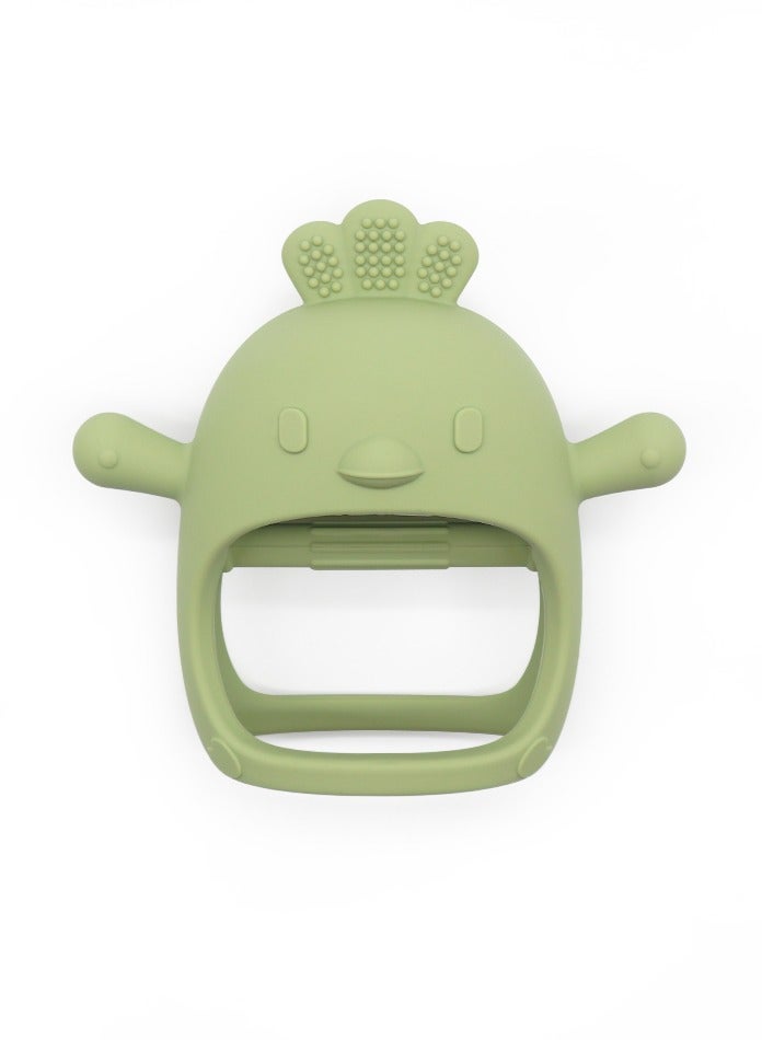Mini Treasures BPA Free Silicone Baby Teething Toys| Baby Hand Teether Mitten for Sucking Needs| Baby Chew Toys Hand Pacifier for Soothing Teething Pain Relief - Green - Image 1